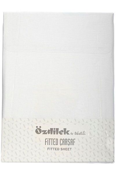 Özdilek Elastic Fitted Single Sheet Set 100*200 White