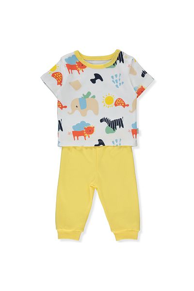 Bebetto INTERLOK PAJAMAS SET WITHOUT BOOTIES 2 Pieces (INHO THE WILD) F 1293