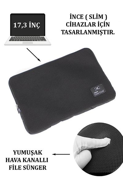 Çantacım Black Fabric Macbook and Laptop Case