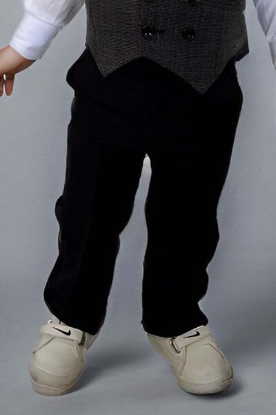 Riccotarz Baby Boy Suit Gray Vest Top and Bottom Set