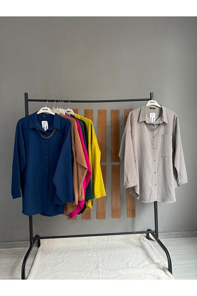 SMN Karen Kardaş Boutique Women's Hijab Chain Detailed Shirt Tunik