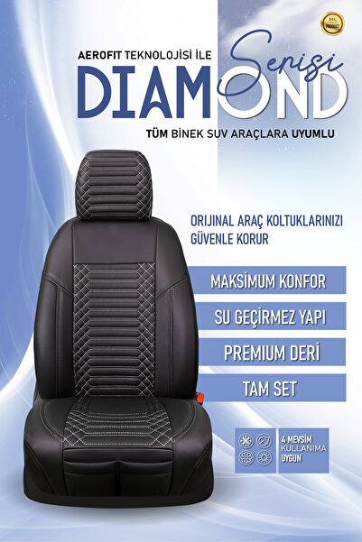 stiloto DACİA DUSTER UYUMLU EXCLUSİVE  SERİSİ DERİ TAM SET OTO KOLTUK KILIFI