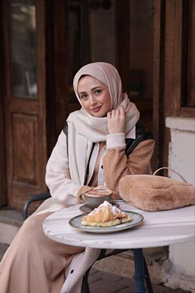 ESRA KEKÜLLÜOĞLU Kadın Patchwork Siyah Derili Gömlek-Bej