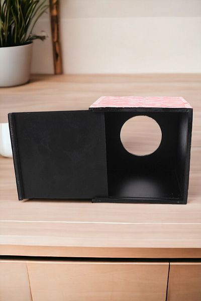 oceanpoint Square Napkin Holder Red Natural Pearlescent Countertop Tableware Kitchen Presentation Decorative Organizer 15cm