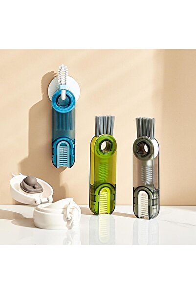 Jetcom 3 Fonksiyonlu Bardak Termos Biberon Temizleme Fırçası Oto Mutfak Çok Amaçlı Temizlik Fırçası