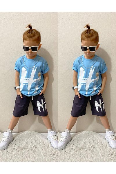 bir dünya çocuk Hi Men's Shorts Set