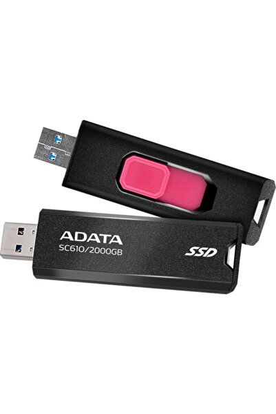 Adata 2tb Harici SSD Usb3.2 Gen2 Maksimum 550/500MBPS   SC610-2000G-CBK/RD
