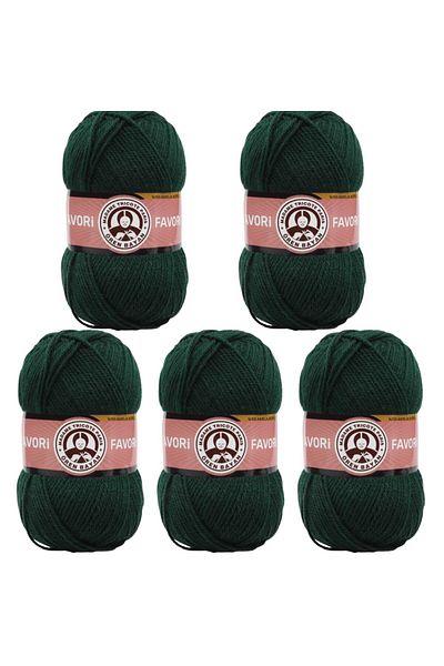 Ören Bayan Ören Favourite Knitting Rope Dark Green (088) Pack of 5