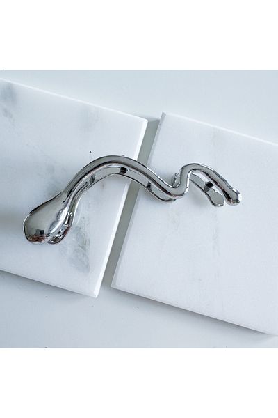 CHARMLUCKY Metal Snake Patterned Toqa