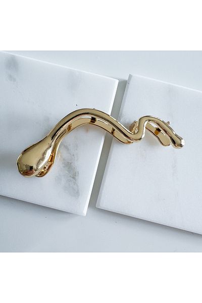 CHARMLUCKY Metal Snake Patterned Toqa