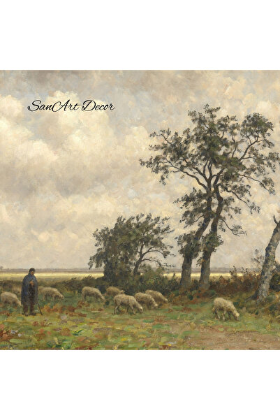 Sanart Vintage Painting with Frame, Oil Painting, Framed Painting, Artistic Decor, Landscape Painting