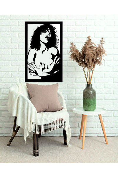 Generic Brand Tablou decorativ din lemn cu femei