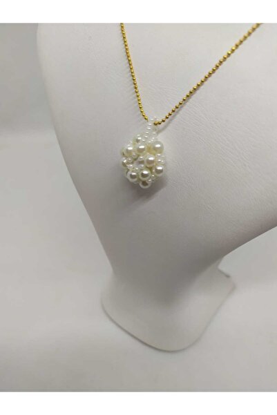 Sam Cevşen Kolye - Zincirli / El İşi Kristal Boncuk Örme /