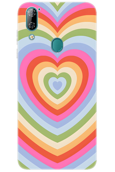 CASPER Via A4 Uyumlu Kılıf Desen Baskılı Silikon Renkli Kalpler STK:1019 CP-E...