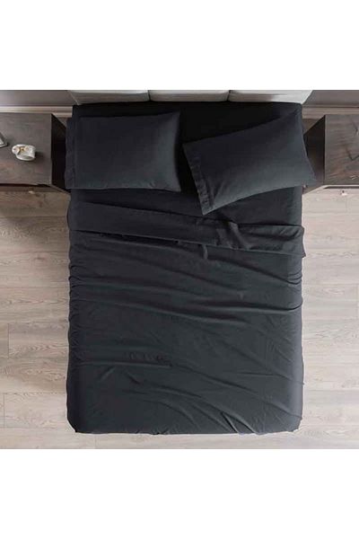 She&Co Double Battal Elastic Sheet Set - Black