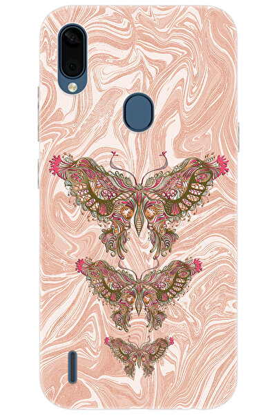 CASPER Via E3 Uyumlu Kılıf Desen Baskılı Silikon Kelebek Resim STK:552 CP-V3jF6ts