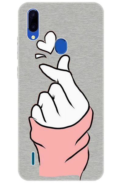 CASPER Via G4 Uyumlu Kılıf Desen Baskılı Silikon Parmak Şıklatma Kalp STK:750 CP-F95kUFJ