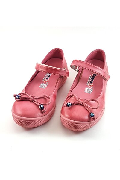 Bayrak F.213 Balerini pentru fete din piele naturală, roz cu velcro