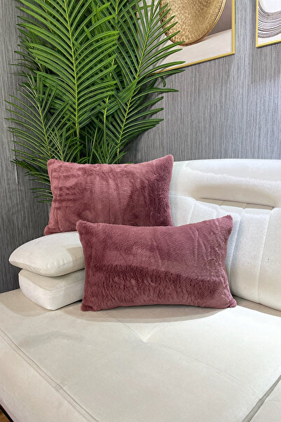 Paris Life Rabbit Plush Throw Pillow Cover - Cherry (1 Piece)