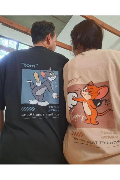 Touz Moda Λεπτομερές μπλουζάκι Unisex Tom & Jerry