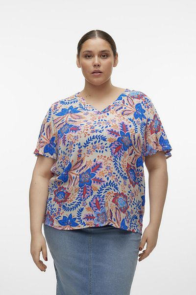 Veromoda Curve VMCMENNY SS TOP WVN GA CUR