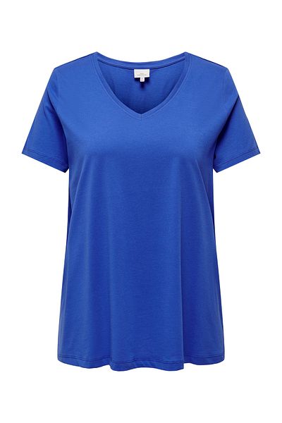 Only Carmakoma CARBONNIE LIFE KURZARM-T-SHIRT MIT V-AUSSCHNITT UND A-FORM
