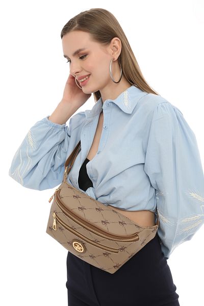 Beverly Hills Polo Club Γυναικεία τσάντα μέσης Light Mink 05BHPC8003