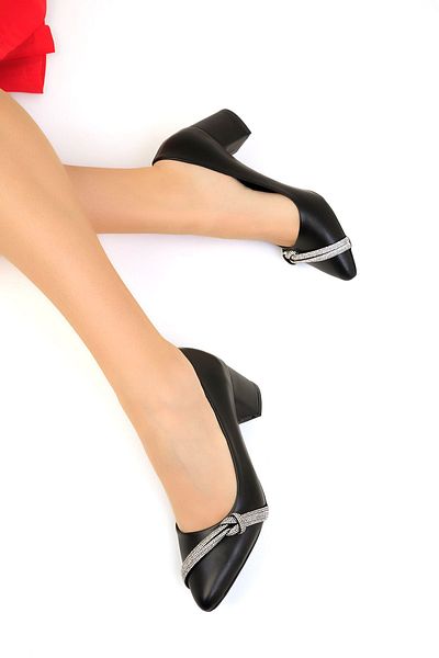 SOHO Black Women's Classic Heeled Shoes 17745