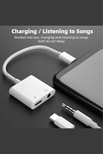 ucuzmi ipad Pro 2-3 tüm type c girişli Birebir Tam Uyumlu Aux Kulaklık Ve Şarj Çevirici Dönüştürücü Kablo