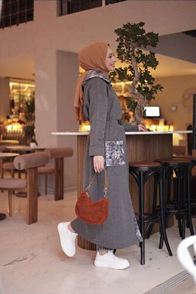 ESRA KEKÜLLÜOĞLU Kadın Mihriban Etnik Desen Kap-Antrasit