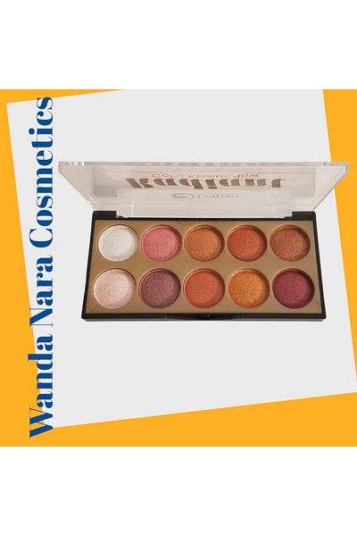 WANDA NARA COSMETİCS Professional Makeup Frapan - 10-Piece Shiny Eyeshadow Palette