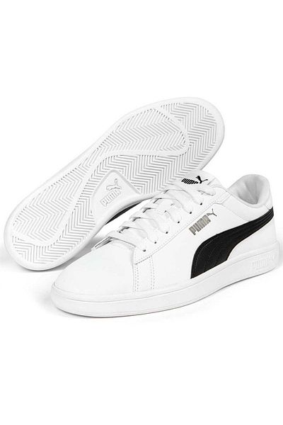 Puma 392336 08 Smash 3.0 Buck alb-negru pantofi sport casual