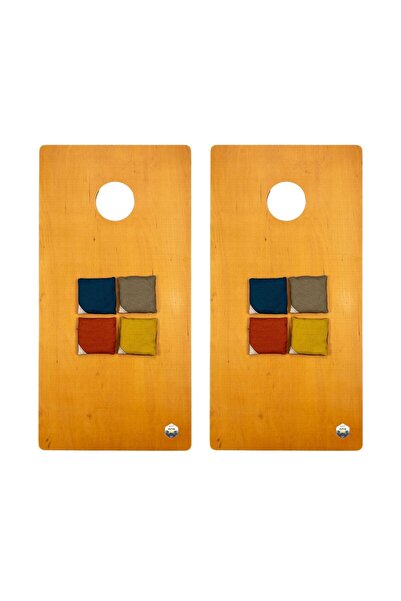 Cornhole Oyun Seti 2'li Turnuva Boy Natural Renk
