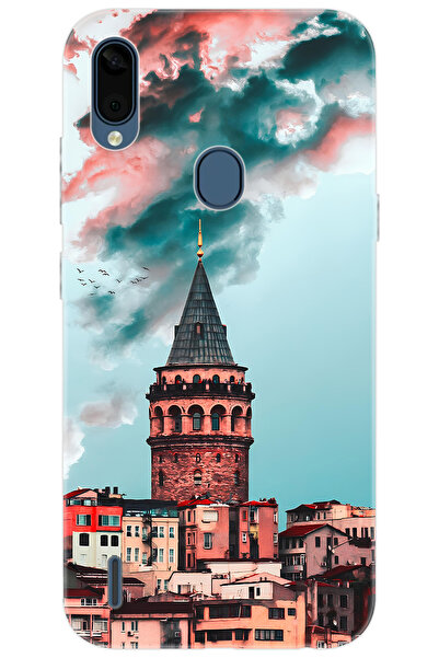 CASPER Via E3 Uyumlu Kılıf Desen Baskılı Silikon Galata Kulesi STK:688 CP-4VN1drC