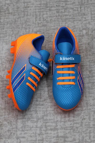 Kinetix Ghete de fotbal Enta AG Saks Orange Turf Astroturf Pantofi de fotbal pentru băieți
