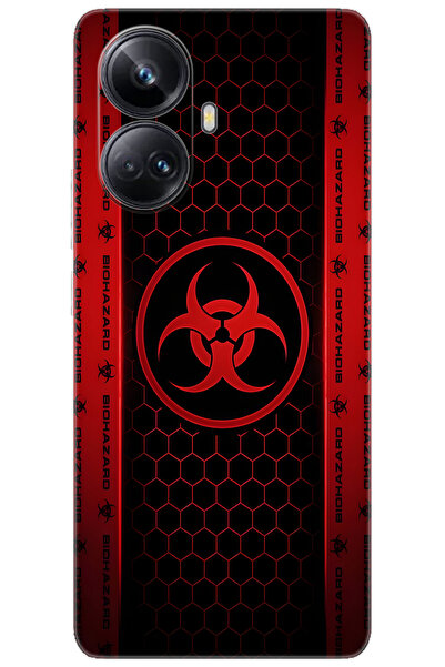 realme 10 PRO PLUS (RMX3686) Uyumlu Kılıf Desen Baskılı Silikon Biohazard STK...