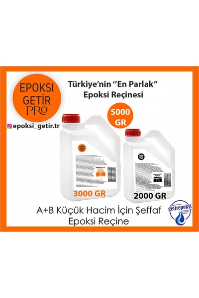 epoksi getir Epoksi Ultra Şeffaf Baloncuksuz 5 Kg Renk Şeffaftır