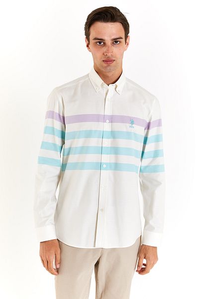 U.S. Polo Assn. US POLO ASSNSLIM FIT ТЪКАНА ДЪЛГА РИЗА