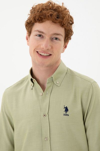 U.S. Polo Assn. ΠΟΥΚΑΜΙΣΟ US POLO ASSNSLIM FIT ΥΦΑΝΤΟ