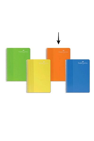 Faber Castell 1 Piece Pp Cover Spiral B5 Size Notebook 80 Sheets Striped Orange