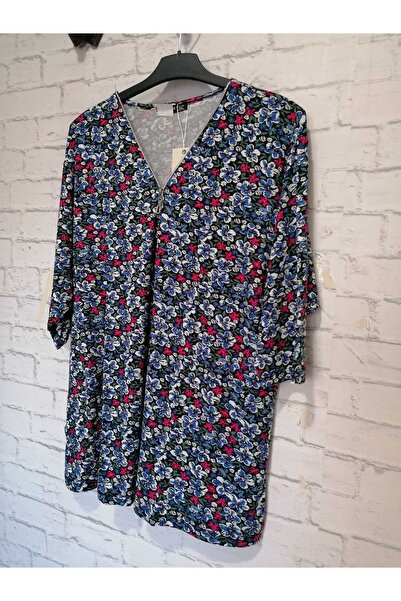 anne moda ankara Καλοκαιρινή βισκόζη, γιακάς με φερμουάρ, μανίκια κάπρι, μοντέρνα μπουλόνια