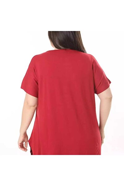 BİrHoşButik LARGE SIZE FULL LYCRAL CYCLING NECK FLOWER BUTTERFLY PATTERNED WIDE MOLD TREND T-SHIRT AND TIGHTS SET