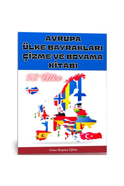 Enine Boyuna Eğitim كتاب التلوين والرسم لأعلام الدول الأوروبية