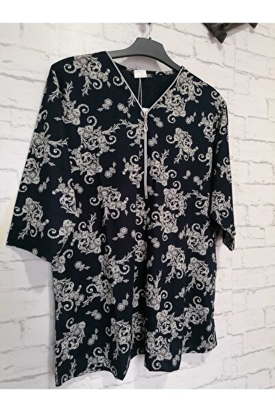 anne moda ankara Καλοκαιρινή βισκόζη, γιακάς με φερμουάρ, μανίκια κάπρι, μοντ...