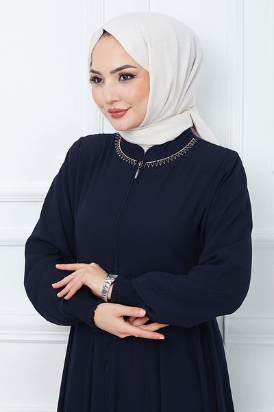 InStyle Vyšívaná tkanina Mevlana Ferace - Navy Blue