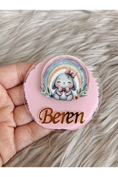 doğrukan Gökkuşaklı tavlan figürlü pleksi yenidoğan doğum günü magnet hediyel...