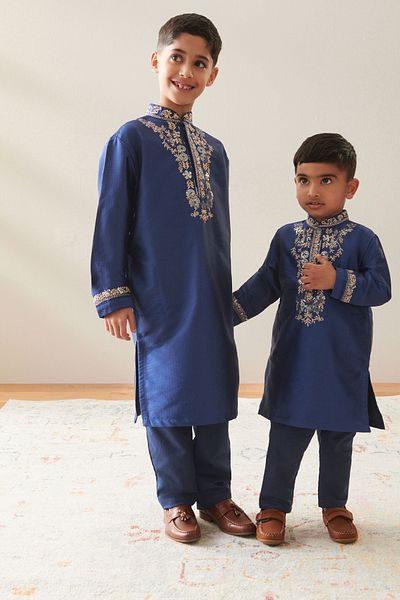 Next Baby Cotton Lavivert Kurta Pants Bottom Top Set