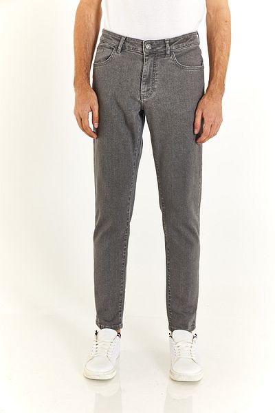 U.S. Polo Assn. U.S. POLO ASSN. ΑΝΔΡΙΚΟ ΥΦΑΝΤΟ SLIM FIT ΓΚΡΙ ΤΖΙΝ ΠΑΝΤΕΛΟΝΙ