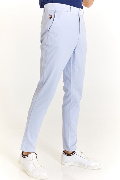 U.S. Polo Assn. U.S. POLO ASSN. ΑΝΔΡΙΚΗ ΥΦΑΣΜΕΝΗ ΠΛΕΥΡΙΚΗ ΤΣΕΠΗ SLIM FIT ΠΑΝΤΕΛΟΝΙ - ΜΠΛΕ