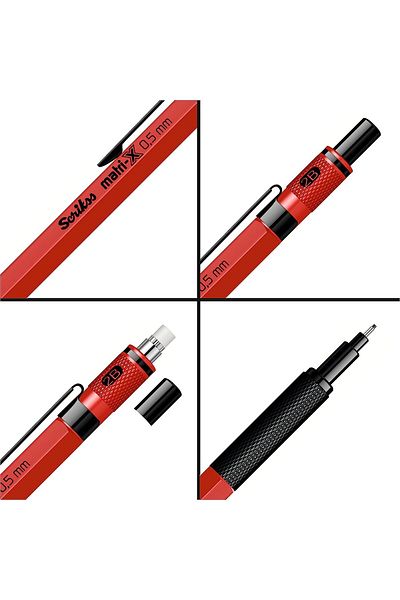 Scrikss Office Matri-x Versatile Pen 0.5mm - Red